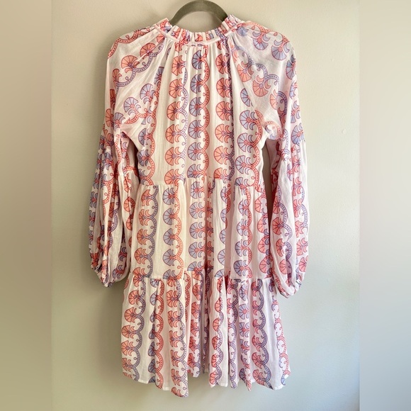 NWT Oliphant Balloon Sleeve Short Dress in Red Holland Print, XS - Picture 8 of 10